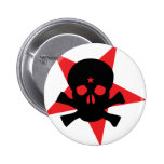 roter Revolutionssternschädel Anstecknadelbuttons