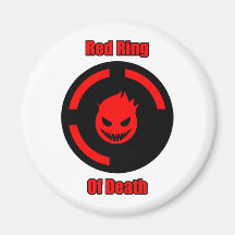 Roter Ring des Todes Kühlschrankmagnete