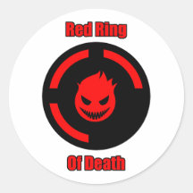 Roter Ring des Todes Runder Aufkleber