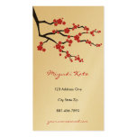 Roter Sakuras orientalischer Zen-asiatische Kirsch Visitenkarten Vorlage