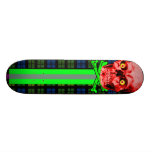 Roter SchädelTartan die MUSEUM Zazzle Geschenke Skate Board