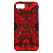 Roter Schmetterling, künstlerisches abstraktes Etui Fürs iPhone 5
