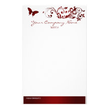 Roter Schmetterling Personalisierte Büropapiere