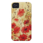Roter Schmutz BlumeniPhone 4 iPhone 4 Case-Mate Hüllen
