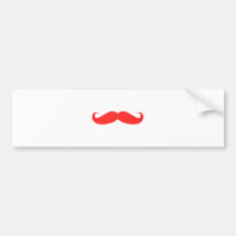 Roter Schnurrbart Stache für Weihnachten Autoaufkleber