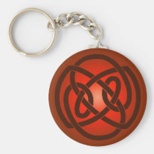 Roter Single-Schleifen-Knoten Keychain Schlüsselbänder