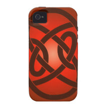 Roter Single-Schleifen-Knoten Vibe iPhone 4 Case