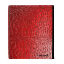 Roter Snakeskin Leder-Blick