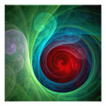 Roter Sturm-abstrakter Kunst-Foto-Druck