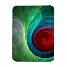 Roter Sturm-abstrakter Kunst-Prämien-Magnet