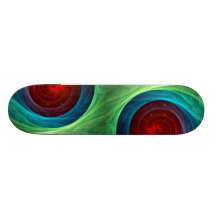 Roter Sturm-abstrakter KunstSkateboard Individuelles Deck