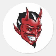 Roter Teufel Runder Sticker