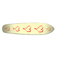 Roter und SahneLiebe-Herz-Entwurf Skateboarddeck