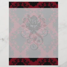 roter und schwarzer Romanze Diamantdamast Personalisierte Flyer