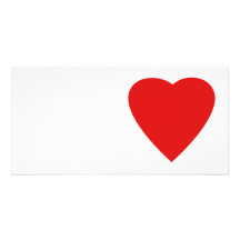 Roter und weißer Liebe-Herz-Entwurf Bilderkarten