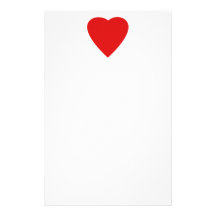Roter und weißer Liebe-Herz-Entwurf Individuelles Büropapier
