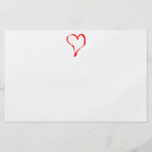 Roter und weißer Liebe-Herz-Entwurf Individuelle Flyer
