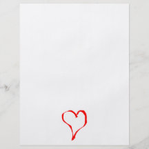 Roter und weißer Liebe-Herz-Entwurf Flyer Druck