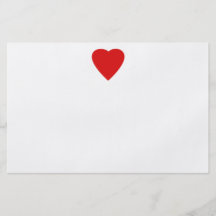 Roter und weißer Liebe-Herz-Entwurf Flyer Druck