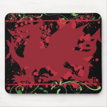 Roter Waliser-Drache-Computer Mousepad