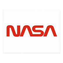 Roter Wurm-Logo der NASAs Postkarten