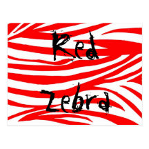 Roter Zebra Postkarten