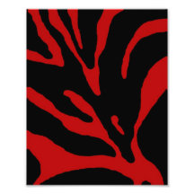 Roter Zebra-Streifen-Tierdruck Kunstphoto