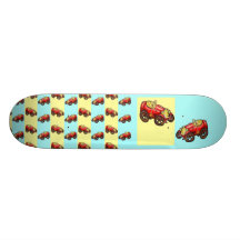 Rotes altes Auto Skateboard Bretter