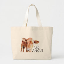 Rotes Angus Einkaufstaschen