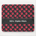 Rotes Apfel-Schwarzes Mauspads
