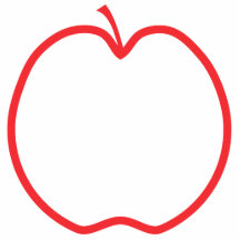 Rotes Apple umreißen Acryl Ausschnitte