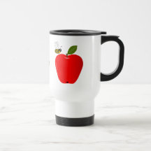 Rotes Apple und Biene Teetassen
