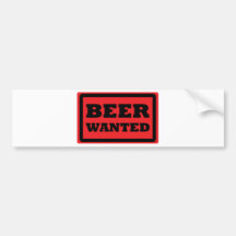 rotes Bier wollte Ikone Auto Aufkleber