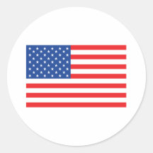 rotes blaues Weiß amerikanischer USA-Flagge Runde Sticker