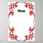 Rotes Blumenplakat