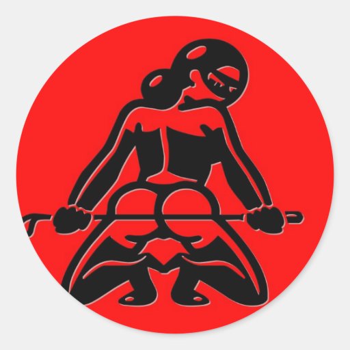 Rotes Dominatrix Aufkleber