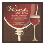 Rotes Eleganz-Wein-Glas-Wein-Probieren-Party Einladungskarte
