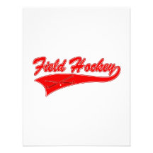 Rotes Feld-Hockey Personalisierte Ankündigungen