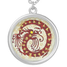 Rotes Feuer-Drache Selbst Gestalteter Schmuck