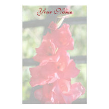 Rotes Gladiola stationär Bedrucktes Büropapier