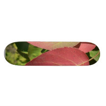 Rotes Herbst-Blätter auf Baum Individuelle Skateboards