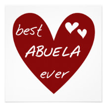 Rotes Herz beste Abuela überhaupt T-Shirts und Ges Personalisierte Einladung