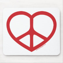 Rotes Herz der Liebe, Friedenszeichen Mauspads