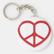 Rotes Herz der Liebe, Friedenszeichen Schlüsselbänder