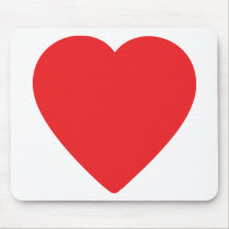 rotes Herz eins mousepads