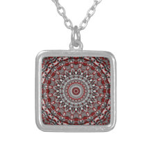 Rotes Herz-Kaleidoskop Amuletten