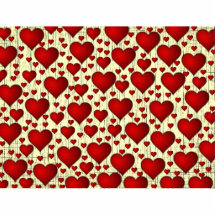 Rotes Herz-Muster Acryl Ausschnitte