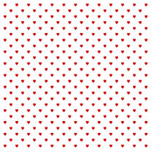 Rotes Herz-Muster auf einem weißen Hintergrund Acryl Ausschnitte