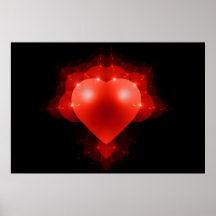 rotes Herz Posterdrucke