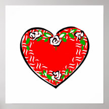 rotes Herz Posterdrucke